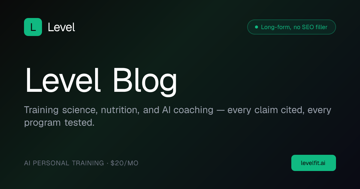Level Blog: Training Science & Evidence-Based Fitness Writing | Level ...